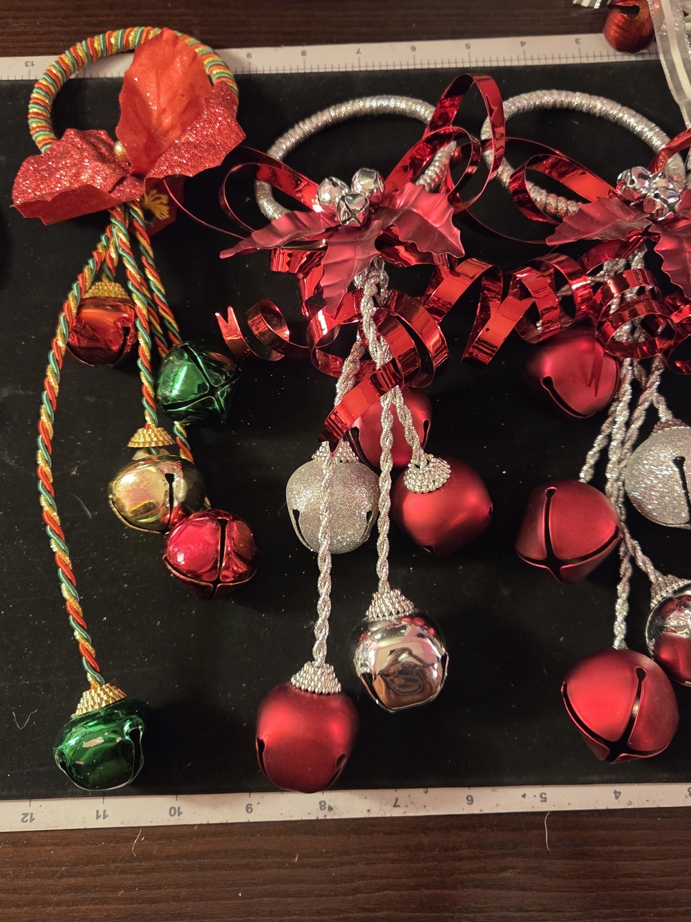 Festive Red and Green Jingle Bell Door Hanger - Unbranded